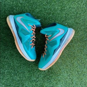 Nike Lebron X “ Miami Dolphins “ Size 11 .